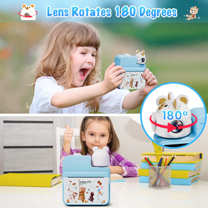 Kids Cute Animal Instant Print Camera