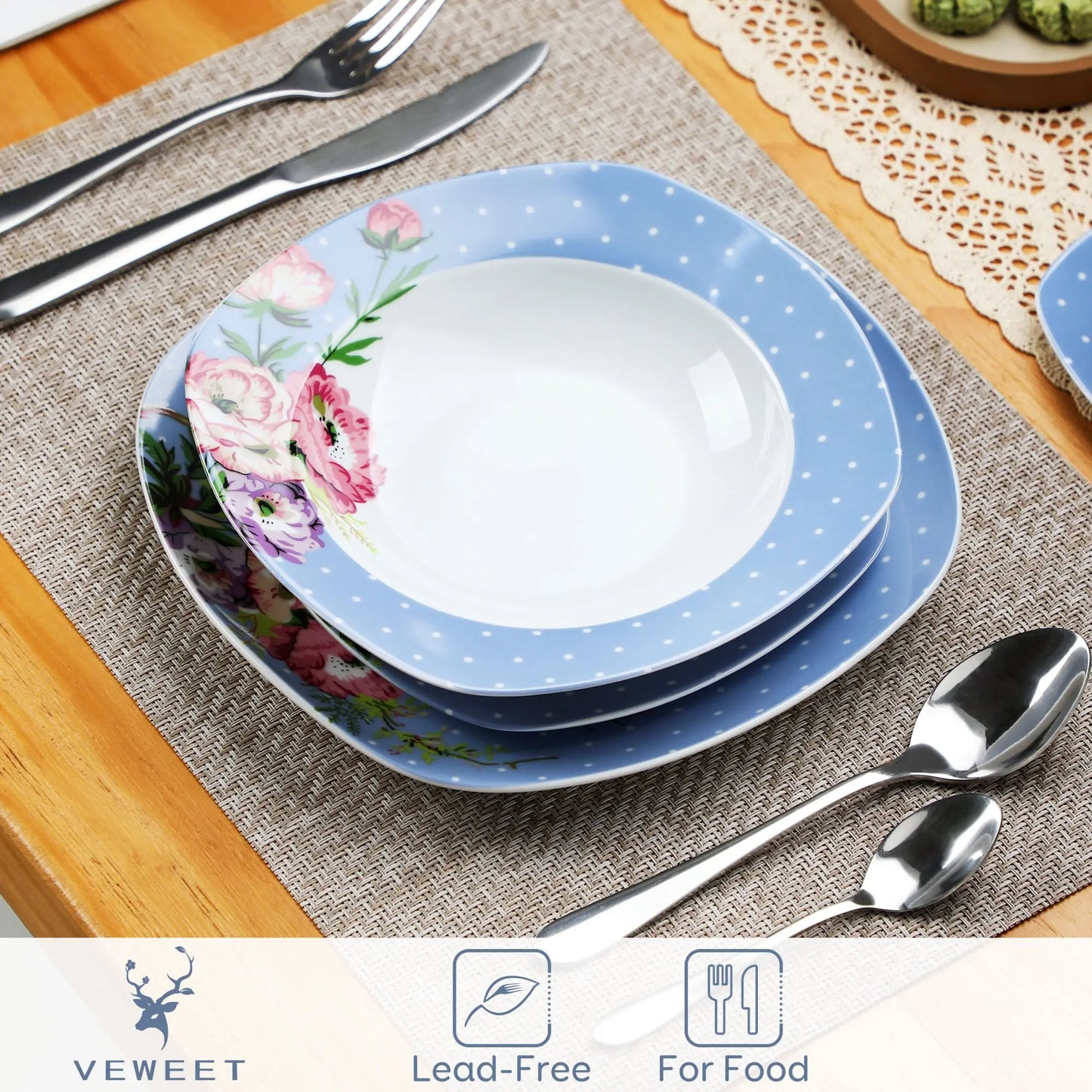 VEWEET Porcelain Tableware Set