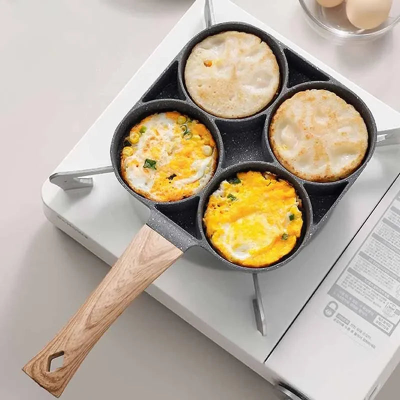 4-Hole Non-Stick Omelet Frying Pan