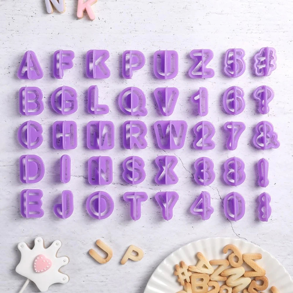 40-Piece Alphabet Cake Mold Set