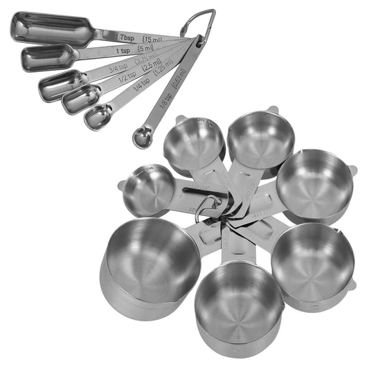 Stainless Steel Measuring Cups & Spoons (Set of 14)