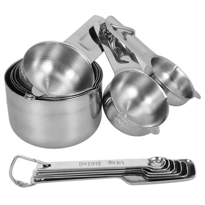 Stainless Steel Measuring Cups & Spoons (Set of 14)