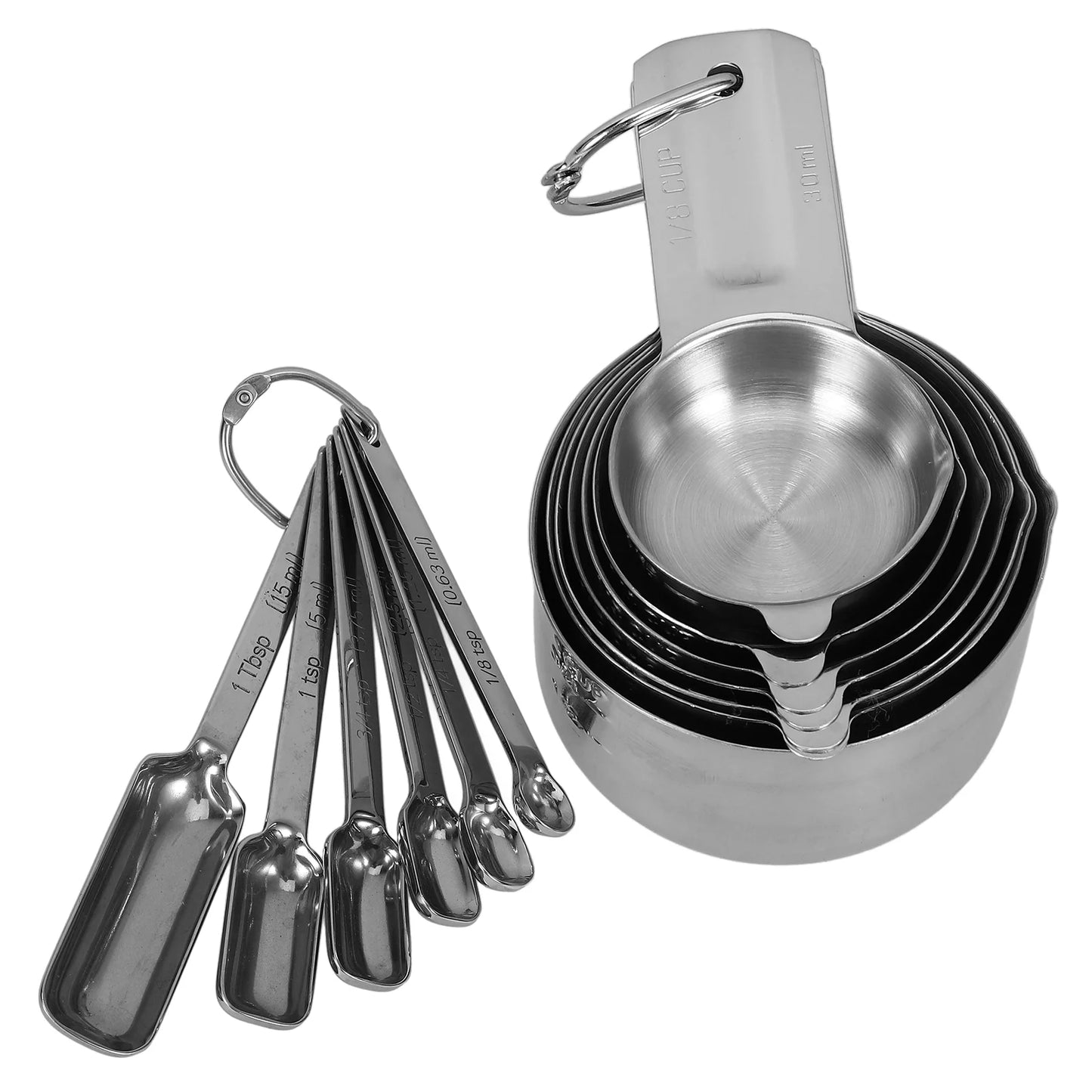 Stainless Steel Measuring Cups & Spoons (Set of 14)